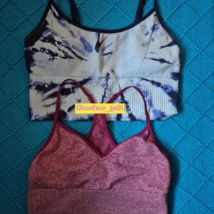 PINK Victoria's Secret Blue and Red Sports Bras Intimates